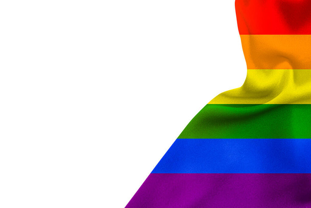 A rainbow flag background. LGBT pride flag - Photo, Image
