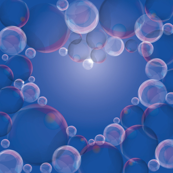 Bubbles heart. Abstract background - Vecteur, image
