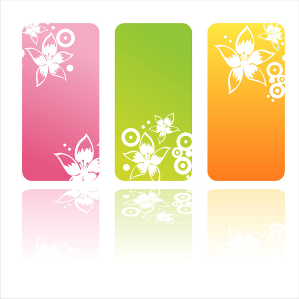 Colorful floral banners - ベクター画像