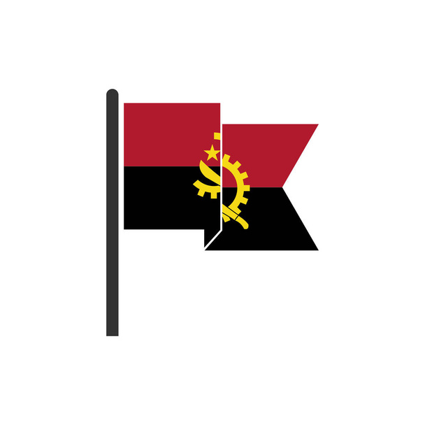 Angola bandiere icona set, Angola indipendenza giorno icona set vettoriale segno simbolo - Vettoriali, immagini