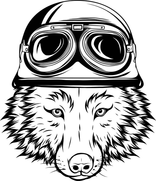 Логотип с головой волка - Вектор,изображение