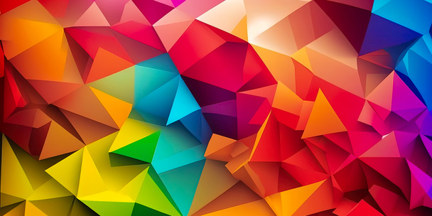 arco-íris colorido triângulo geométrico abstrato fundo ilustração. Design poligonal. resumo mosaico fundo - Foto, Imagem