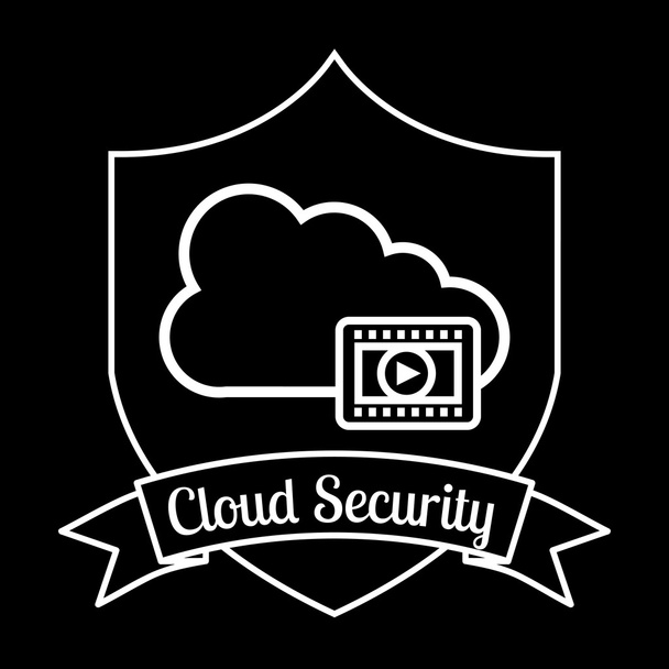 Cloud güvenlik  - Vektör, Görsel