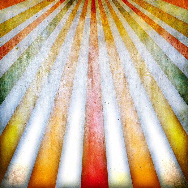 Multicolored retro background with rays - Photo, Image