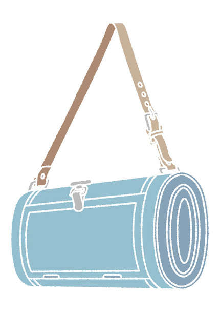 Es una ilustración a color de la caja azul claro para especímenes botánicos. Una bolsa utilizada cuando se recogen plantas al aire libre. - Vector, Imagen