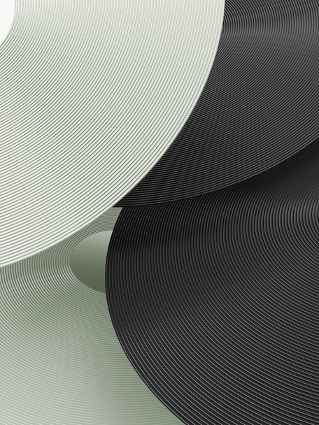 Elegant modern coral and black circle disk background - Photo, Image