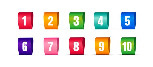 Tag labels vector illustration ( numbers from 1 to 10 ) - Vector, Image