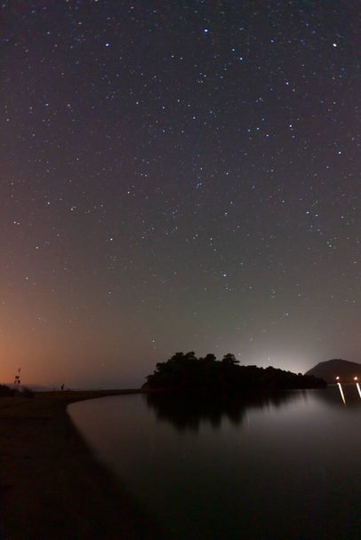 Fethiye oludeniz , astrophotography , Milky Way and meteor shower . - Photo, image