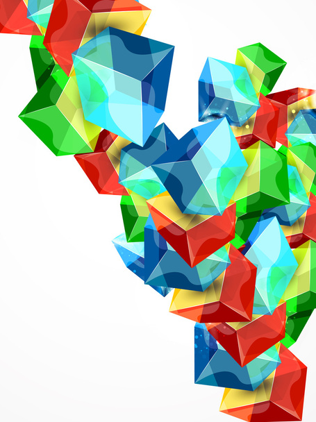 Colorful glass cubes - Vector, Image