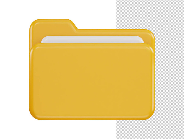 file folder icon 3d rendering vector illustration - Vektör, Görsel