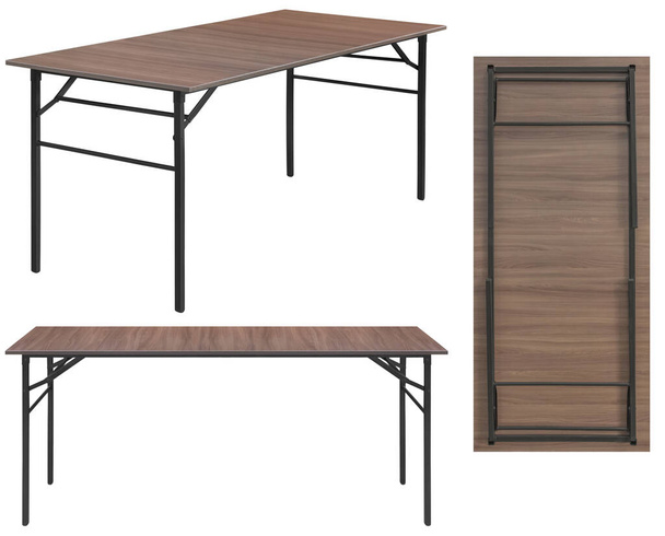 Folding table. Element of the interior. Isolated from the background. View from different angles - Photo, Image