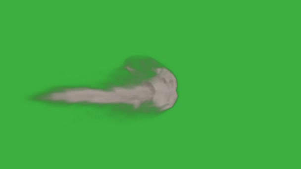 Animace video smyčka vzduch výbuch element efekt na zeleném pozadí obrazovky - Záběry, video