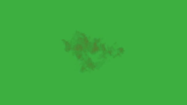 Efecto de elemento de vídeo de bucle de animación humo explosión mágica sobre fondo de pantalla verde de color rojo - Metraje, vídeo