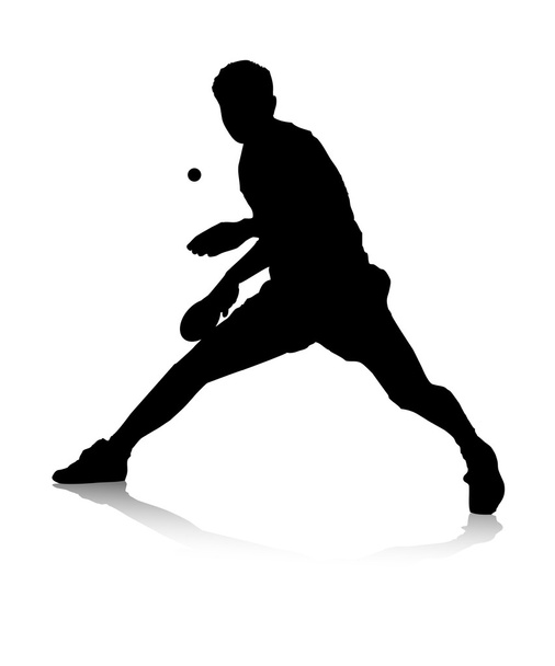 Гравець настільного тенісу
 - Вектор, зображення