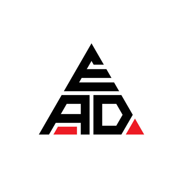 EAD Dreieck Buchstabe Logo-Design mit Dreieck-Form. EAD-Dreieck-Logo-Monogramm. EAD-Dreieck-Vektorlogo-Vorlage mit roter Farbe. EAD dreieckiges Logo Einfaches, elegantes und luxuriöses Logo. - Vektor, Bild
