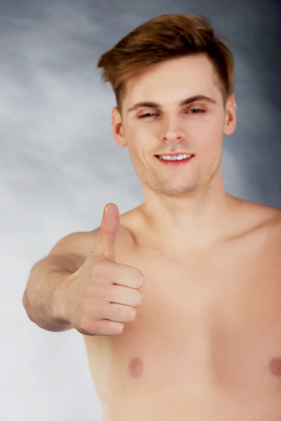 Man with thumb up sign - Photo, Image