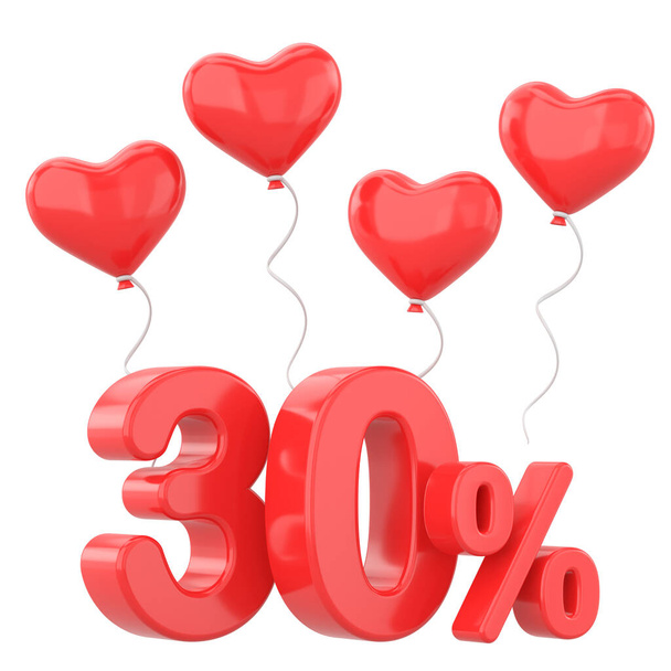 Valentine sale. Thirty percent sale. 30% sale. - Foto, immagini