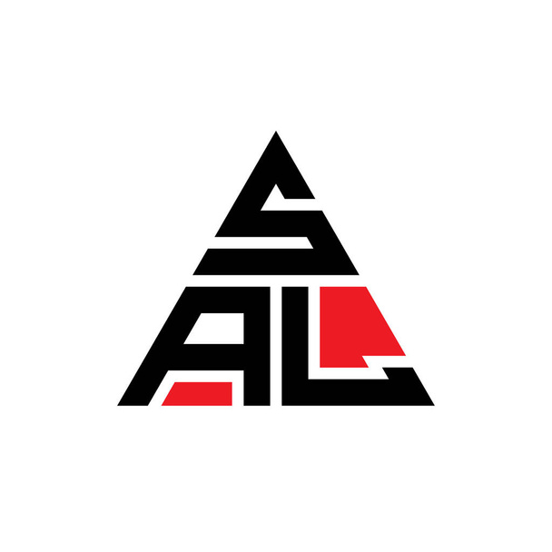 Diseño del logotipo de la letra del triángulo SAL con forma de triángulo. Diseño del logotipo del triángulo SAL monograma. Plantilla de logotipo de vector de triángulo SAL con color rojo. Logotipo triangular SAL Logotipo simple, elegante y lujoso. - Vector, Imagen