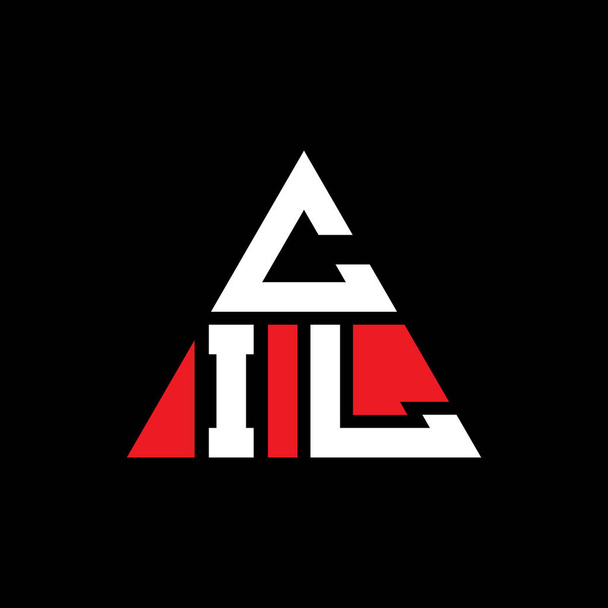 Дизайн логотипа CIL треугольной формы. Монограмма дизайна логотипа треугольника CIL. Шаблон логотипа треугольника CIL с красным цветом. Треугольный логотип CIL Простой, элегантный и роскошный логотип. - Вектор,изображение