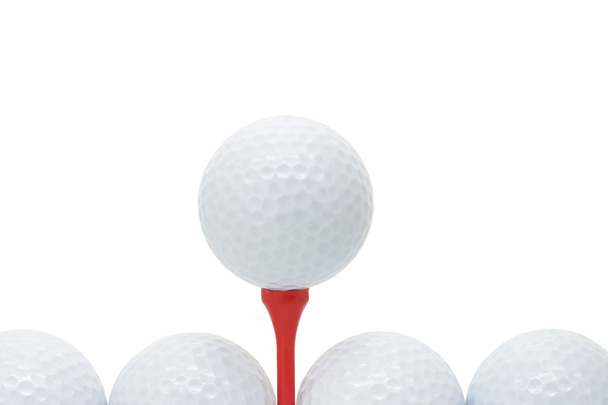 Golfbälle mit Abschlag - Foto, Bild