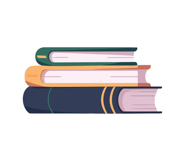Stacks of wisdom books icon isolated - Vector, Image