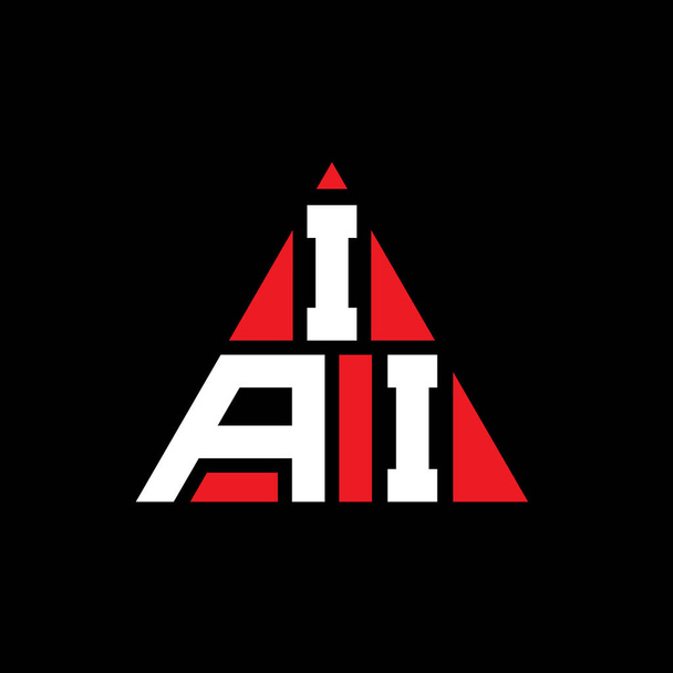 IAI driehoekig logo met driehoekige vorm. IAI driehoek logo ontwerp monogram. IAI driehoek vector logo template met rode kleur. IAI driehoekig logo Eenvoudig, elegant en luxueus logo. - Vector, afbeelding
