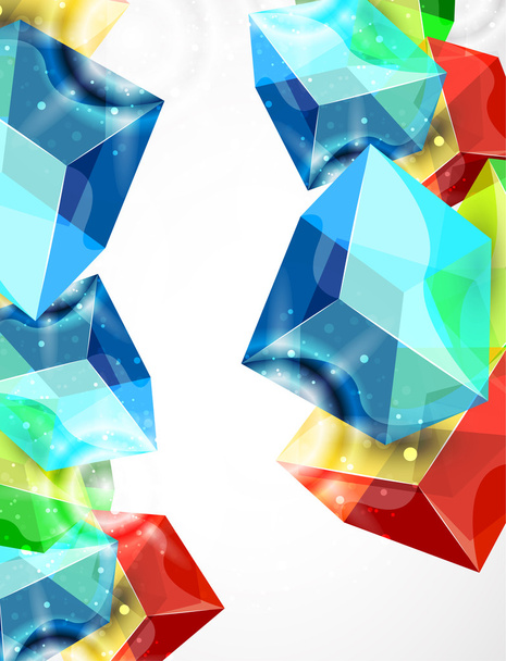 Colorful glass cubes - Vektor, kép