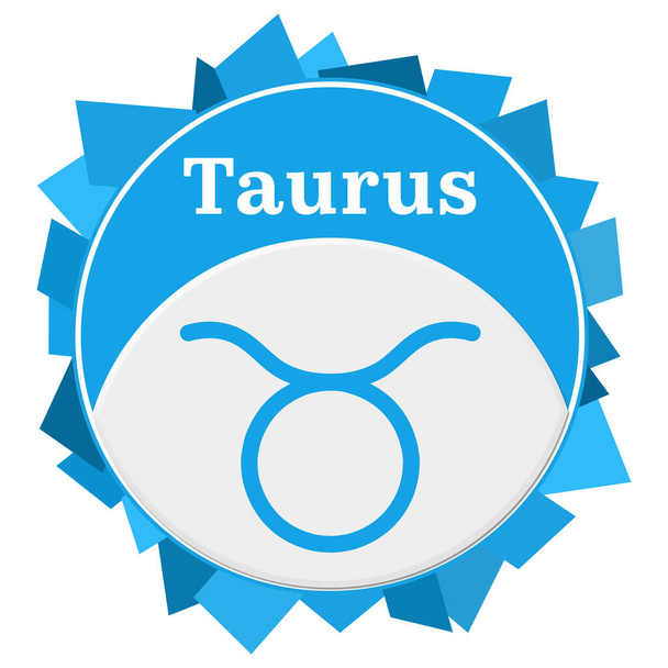 Imagen conceptual de Tauro con texto y símbolo relacionado. - Foto, imagen