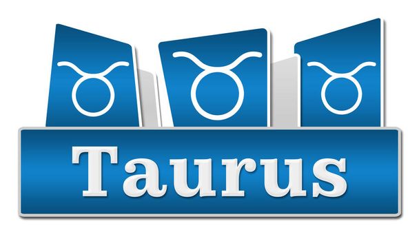 Taurus concept image con testo e relativo simbolo. - Foto, immagini