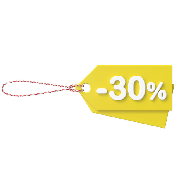 3D thirty percent sale. 30% sale. Sale tag. - Photo, Image