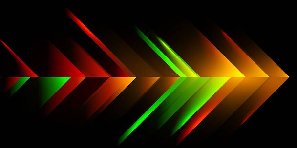 Abstract background with lines and transitions of different colors. Technologies. Vector - Wektor, obraz