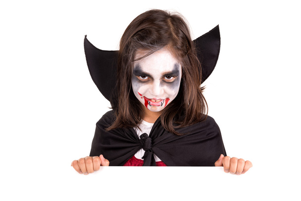 Girl in Halloween vampire costume - Photo, image