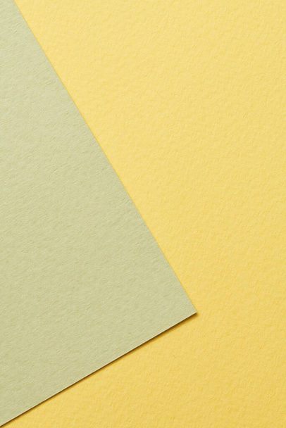 Rough kraft paper background, paper texture yellow green colors. Mockup with copy space for text - Foto, afbeelding