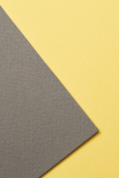 Rough kraft paper background, paper texture black yellow colors. Mockup with copy space for text - Valokuva, kuva