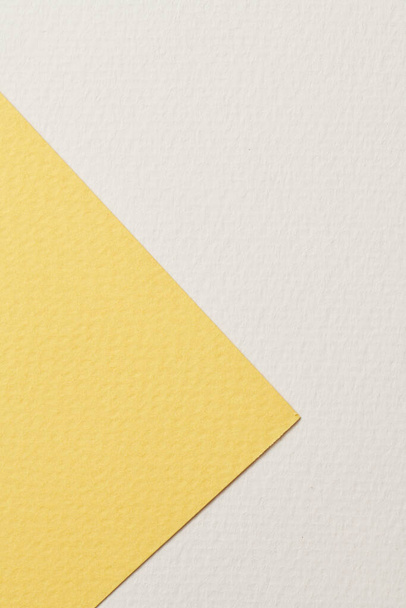 Rough kraft paper background, paper texture yellow white colors. Mockup with copy space for text - Fotografie, Obrázek
