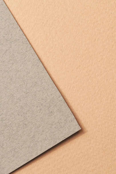 Rough kraft paper background, paper texture beige gray colors. Mockup with copy space for text - Valokuva, kuva