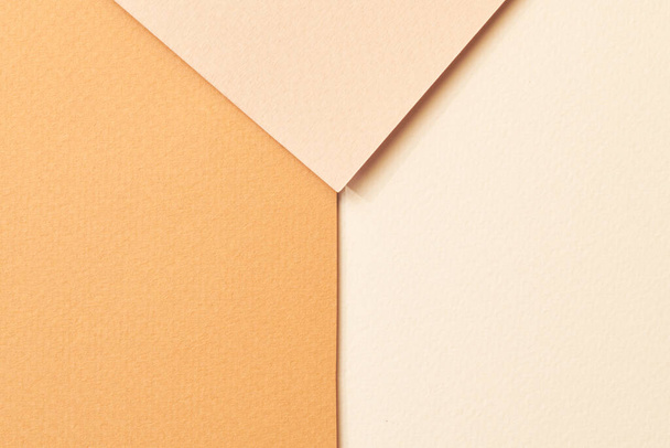 Rough kraft paper background, paper texture different shades of brown. Mockup with copy space for text - 写真・画像