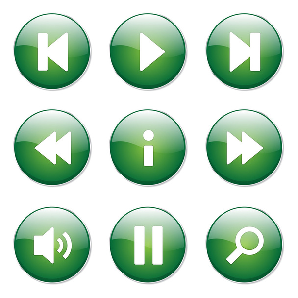 Multimedia Controller Button - ベクター画像