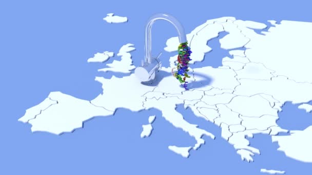 Euro üzerinden Avrupa Merkez Bankası kaynağı kavramı - Video, Çekim