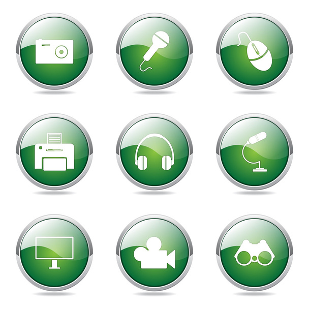 Electronic Equipment Button - Vector, Image