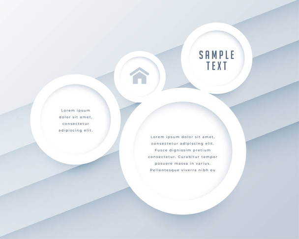 design circular estilo mínimo com espaço de texto para modelo de negócio web  - Vetor, Imagem