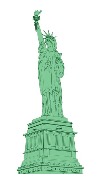 Green statue of liberty - Photo, Image