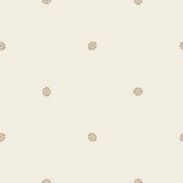 Scandi style floral motif vectoriel sans couture. Toile de fond graphique linotype organique feuilleté fantaisiste - Vecteur, image