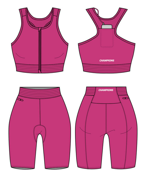 Premium Vector  Specification sport bra outfits , standard