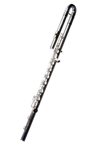 Flauta Bass aislado sobre fondo blanco
 - Foto, imagen