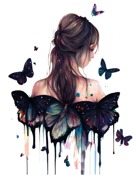 schöne Illustration eines Schmetterlings auf weißem Hintergrund - Foto, Bild