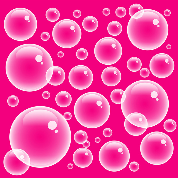 Transparent soap bubbles pink color - Фото, зображення