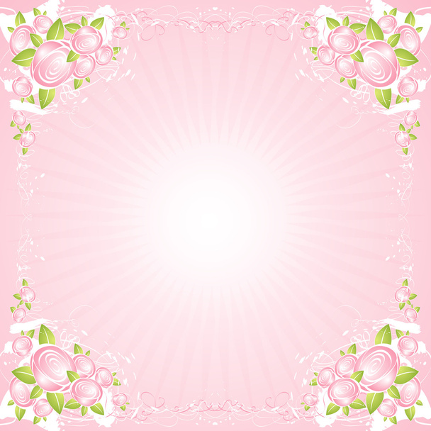 Background with roses - Vector, Image