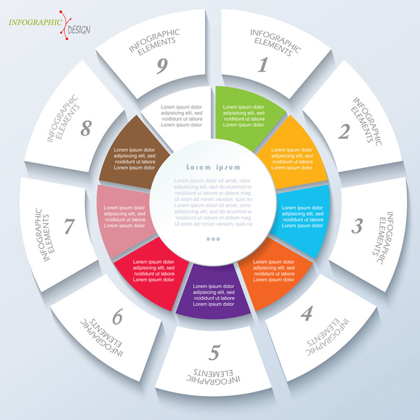 Modern template for business project or presentation with circle - Vettoriali, immagini