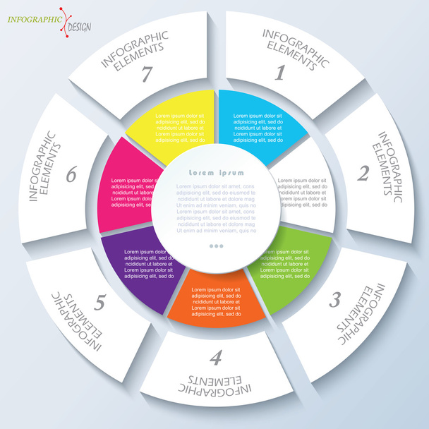 Modern template for business project or presentation with circle - Vettoriali, immagini